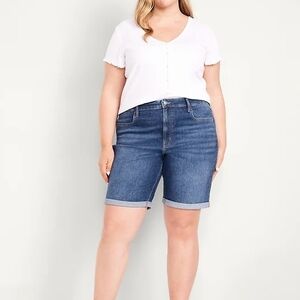 Old Navy Women's Denim Bermuda Shorts 14